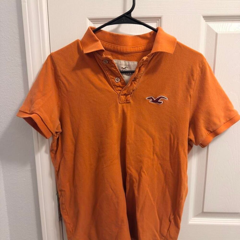 Hollister-co Men's Orange Polo-shirts
